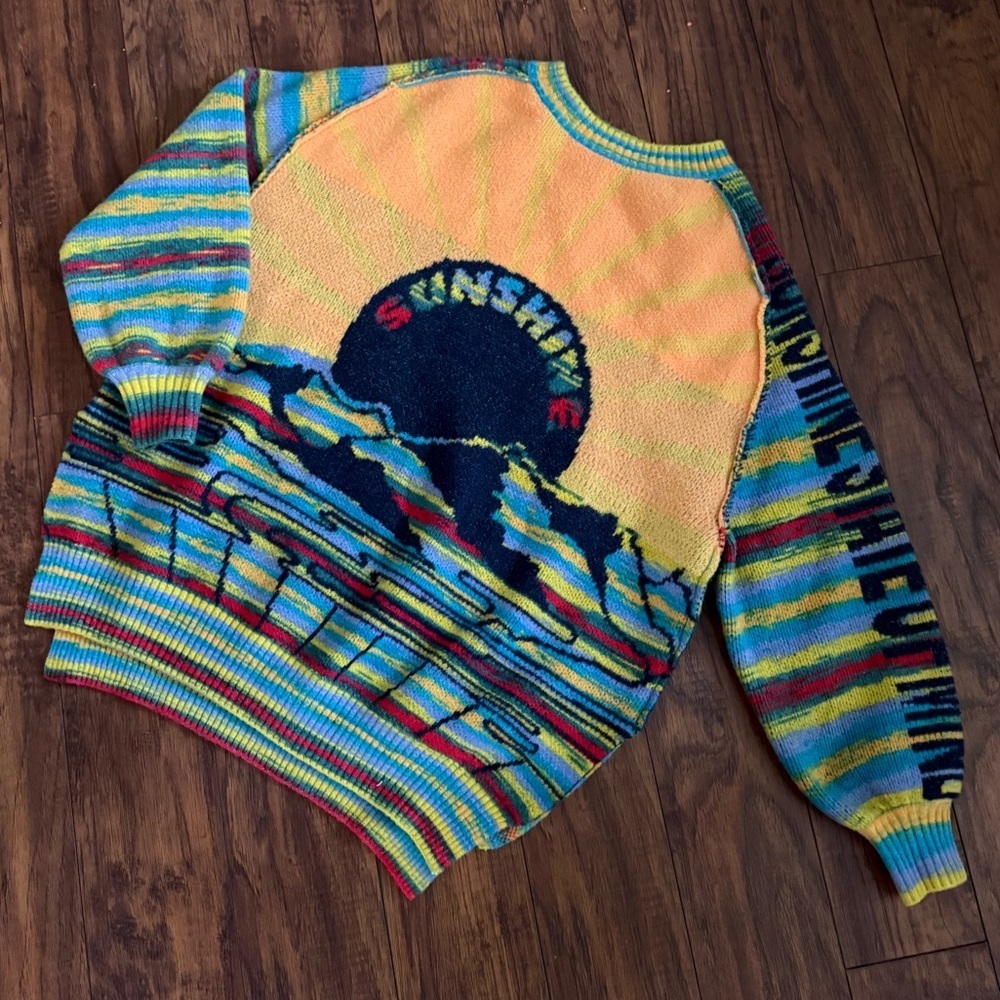 BDG Urban Outfitters Maura Jacquard Sunshine State of Mind Knit Sweater | Small - Picture 3 of 5